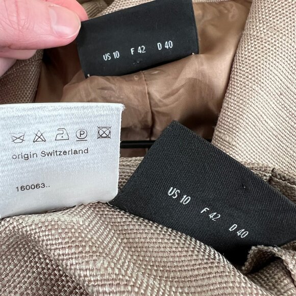 AKRIS 100% Silk Woven Pants Suit Blazer Jacket Coat Trousers Matching Coord Set - Picture 7 of 12